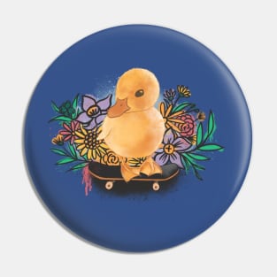 Skater Duckling Pin