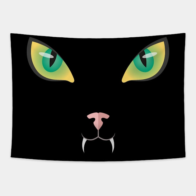 Halloween Cat-Scary Night Tapestry by MaryMas