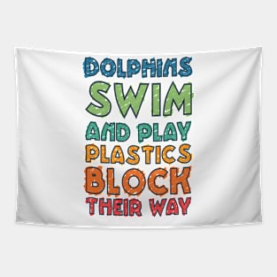 Dolphins Ocean Plastic Tapestry