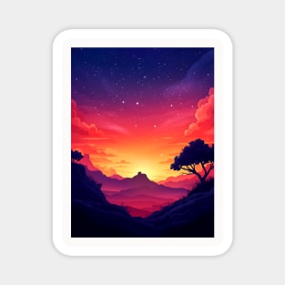 At Dusk Nature Background Magnet