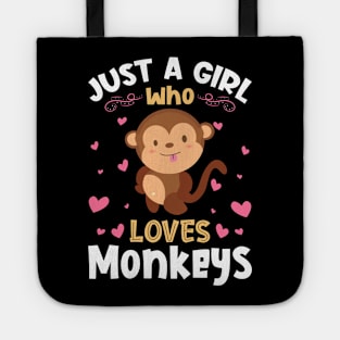 Just a Girl who Loves Monkeys Gift Tote