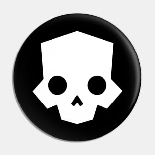 Skull logo (white) Pin