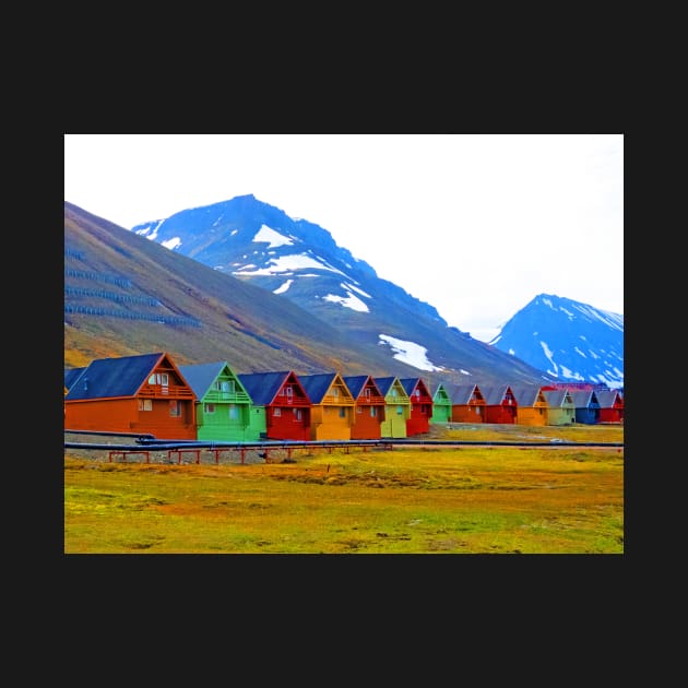 A group of houses at Longyearbyen. Svalbard by HazelWright