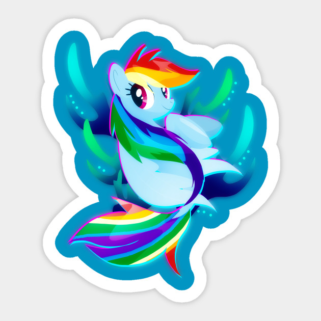 Seapony Rainbow Dash My Little Pony Sticker Teepublic