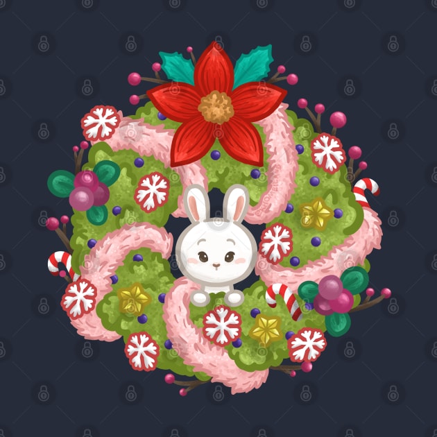 Bunny Christmas Wreath by Khotekmei