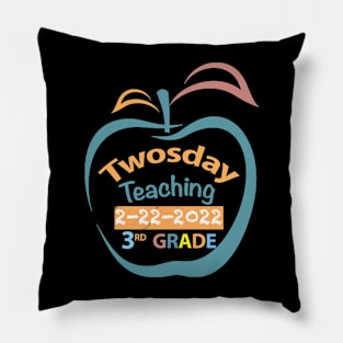 Twosday Teaching 3rd grade 2 February 2022 teacher gift Pillow