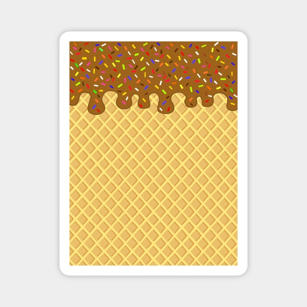 CHOCOLATE Ice Cream Cone With Sprinkles Magnet by SartorisArt1