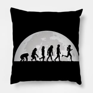 Running Evolution Moon for Runners Pillow