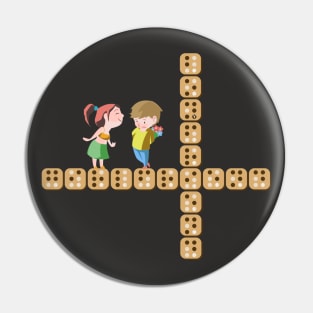 Scrabble Cross Girlfriend & Boyfriend Pin