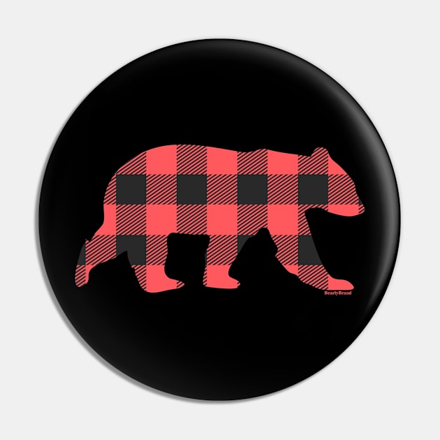 Red Gay Bear Buffalo Plaid Check Bear | BearlyBrand Pin by The Bearly Brand