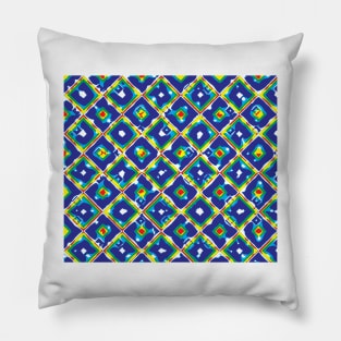 Abstract geometric shapes -blue Pillow