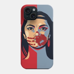 MMIW Awareness Indigenous Woman Art Stolen Sisters Phone Case