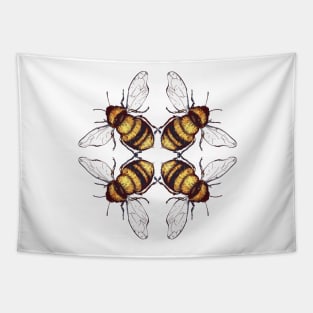 The Four Bees Of Life Tapestry