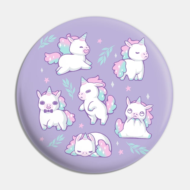 Chubby Unicorns Pin by xMorfina