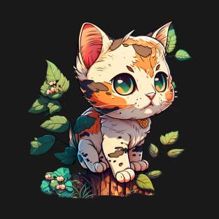 Cute Cartoon Cat T-Shirt