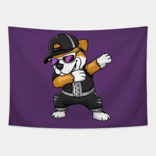 Funny Dabbing Dancing Dog Pet Tapestry