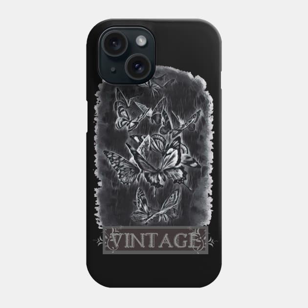 Vintage butterflies Phone Case by Orange Pyramid