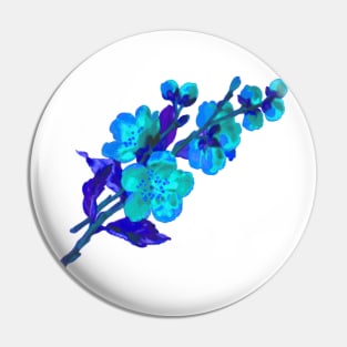 Blue Flower Pin