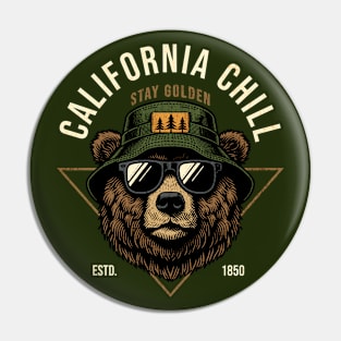 Vintage California Chill // California Bear Head Pin