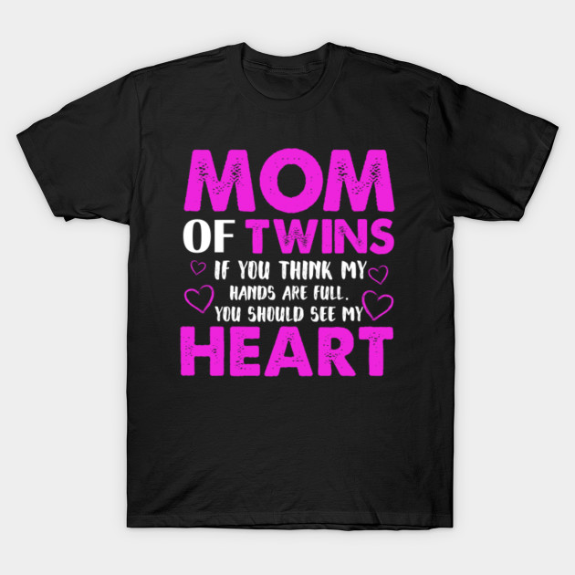 Womens Mom Of Twins T-shirt - Twins - T 