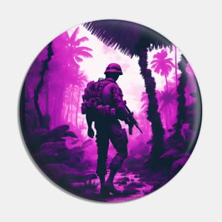 Neon Soldier Pin