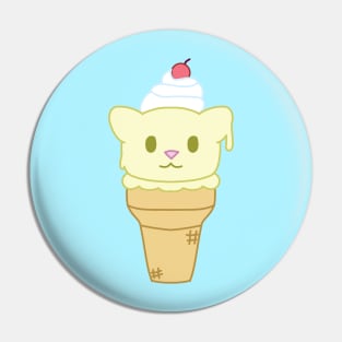 Ice cream cat vanilla Pin