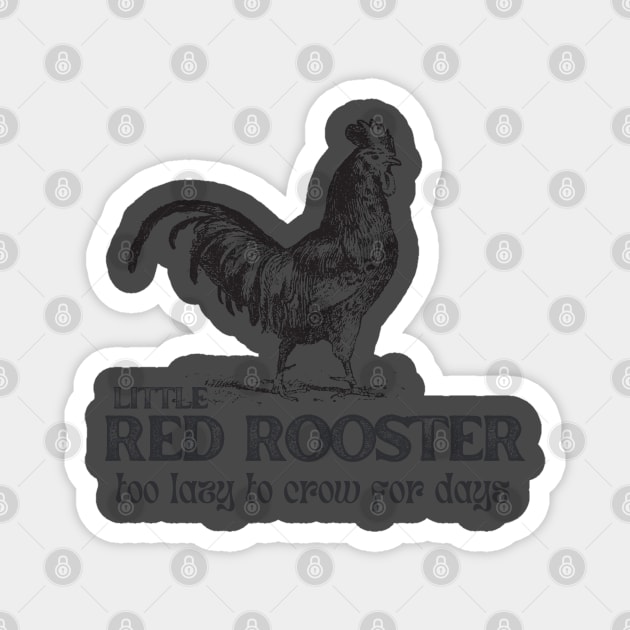 Little Red Rooster Karen Payton Art Magnet by karenpaytonart