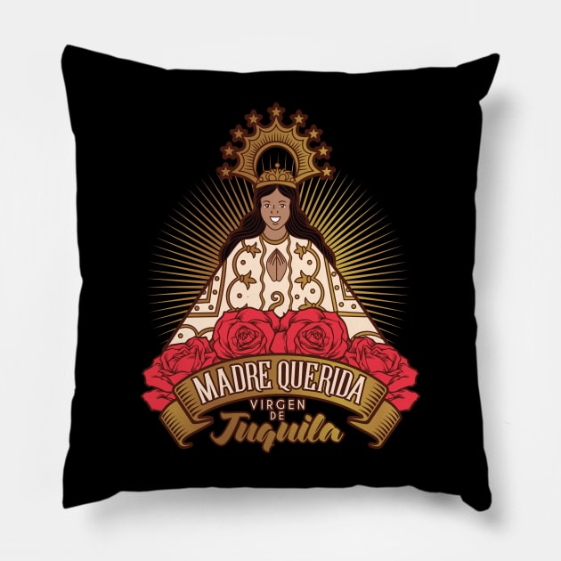 VIRGEN DE JUQUILA MADRE QUERIDA Pillow by Velvet Love Design 