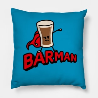 Barman, bartender superhero Irish stout beer pun Pillow