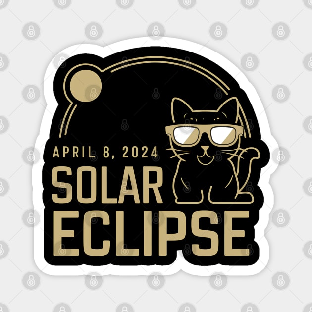 Solar Eclipse -  Cute Cat Magnet by jorinde winter designs