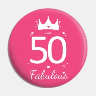 50th birthday Pin