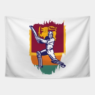 Sri Lanka Cricket Player Batsman Design Tapestry