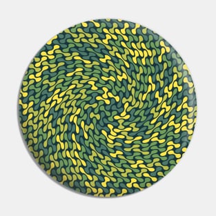 Twisted Metaballs Pattern (Green Yellow) Pin