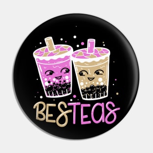 Bes-Teas - Funny Bubble Tea BFF Bestie Cute Kawaii Pin