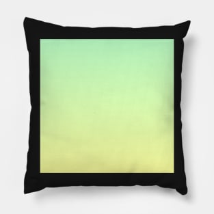 Green-yellow pastel ombre gradient Pillow