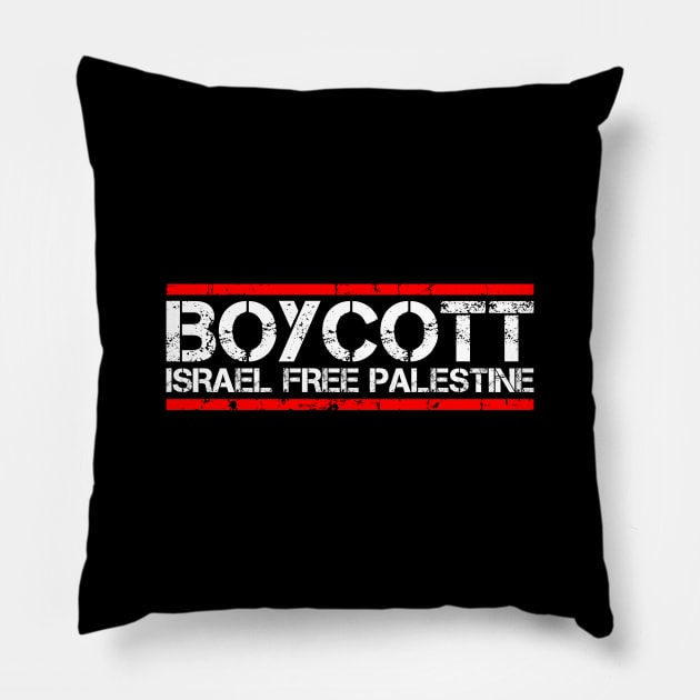 Boycott Israel Free Palestine - Stand For Palestinian Rights Pillow by mangobanana