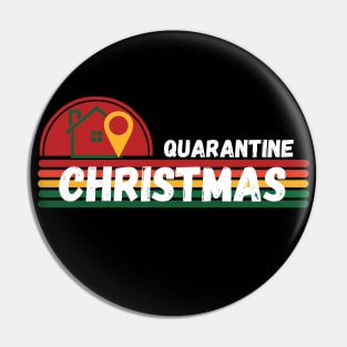 Merry Quarantine Christmas 2020 Stay At Home Vintage Retro Pin