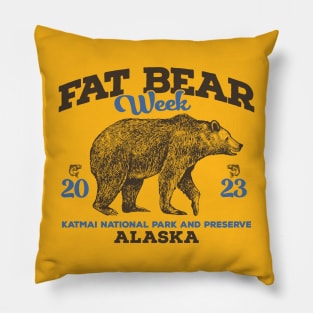 Fat Bear Week - Vintage Emblem Pillow