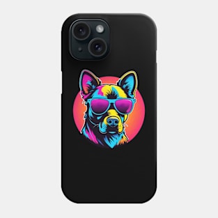 Cool Neon Dog (Small Version) Phone Case