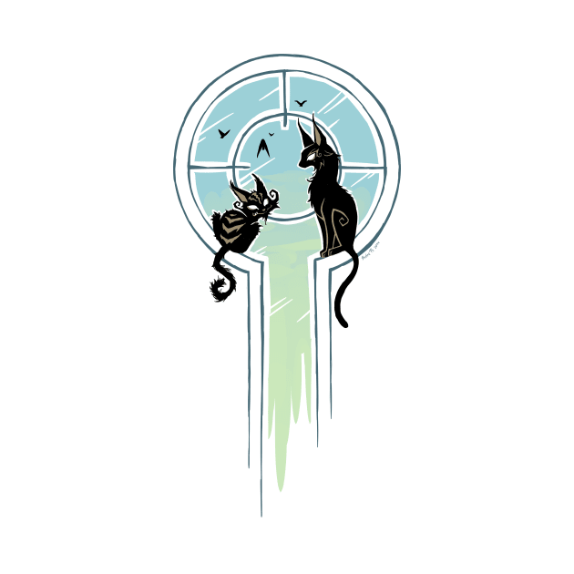 Window Cats by Freeminds