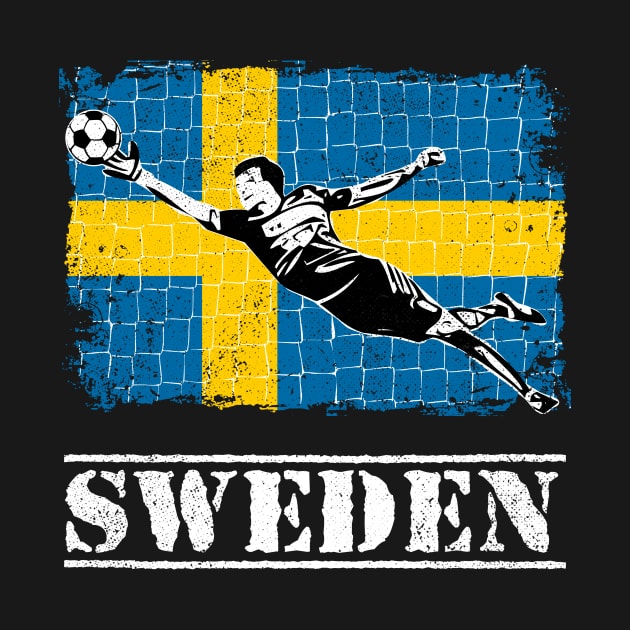 Sweden Soccer Supporter Goalkeeper Shirt by zeno27