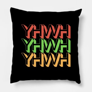 Tri-Color YHWH Christian Shirt Design Pillow