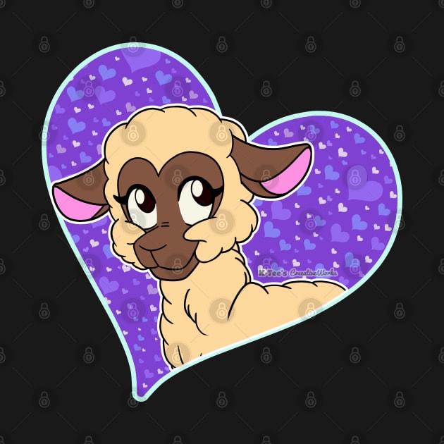 Sweet Sheep - Valentine's Day (Grape Soda,Close-up) by K-Tee's CreeativeWorks