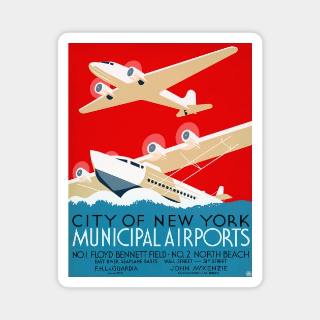 City of New York Municipal Airports, Floyd Bennett Field - North Beach Magnet by rocketshipretro