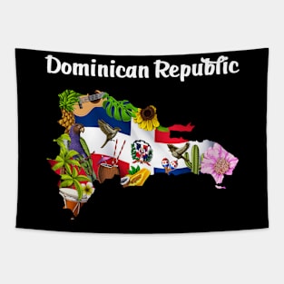 Dominican Republic Map Tapestry