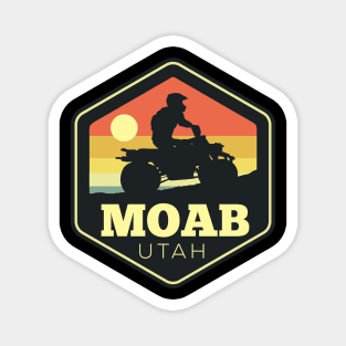 Moab Utah ATV Vintage Sunset Hexagon Magnet