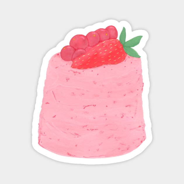 Strawberry Cake Magnet by MitaDreamDesign