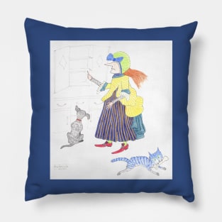 MadCatWoman Does Old Mother Hubbard Pillow