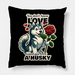 Husky Valentine's day Pillow