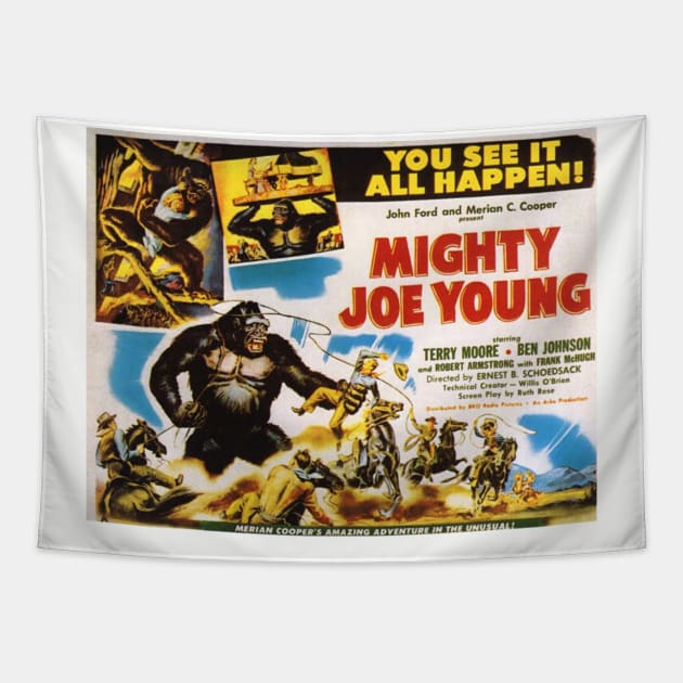 Classic Kaiju Monster Lobby Card - Mighty Joe Young Tapestry by Starbase79